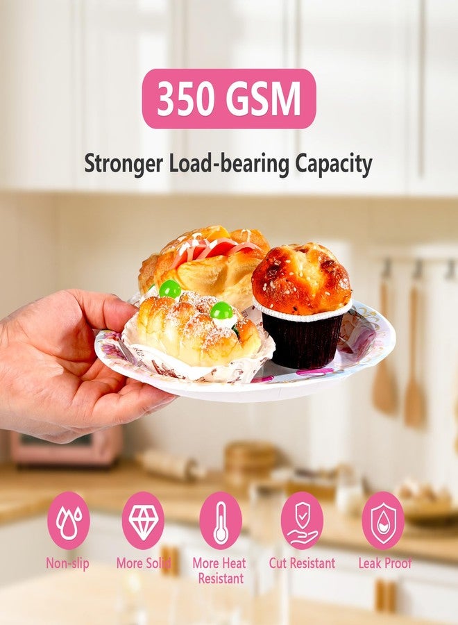 Grencian مجموعة لوازم حفلات عيد ميلاد الأميرة، 98 قطعة، تتضمن أطباقًا ومناديل ومفارش طاولات وديكورات بألوان قوس قزح باستيل مائية، مثالية لحفلات عيد الميلاد الرابع للفتيات، وحفلات القصص الخيالية، تكفي 24 شخصًا. - Image 4